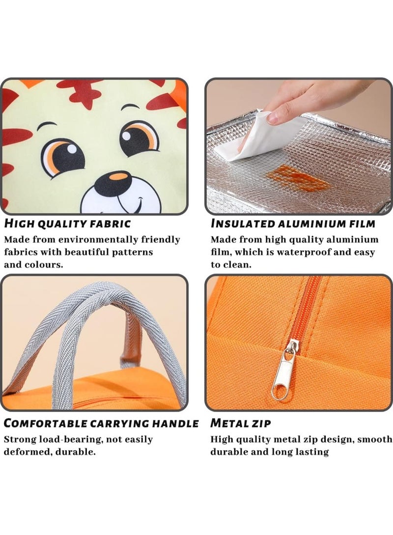 Insulated thermal lunchbox for kids – Waterproof school lunch bag – Large capacity – Cute cartoon design – Sturdy metal zipper - Image 4